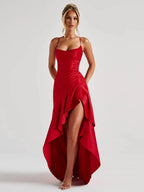 Bethany Backless Ruffles Irregular Dress Summer by Celidior