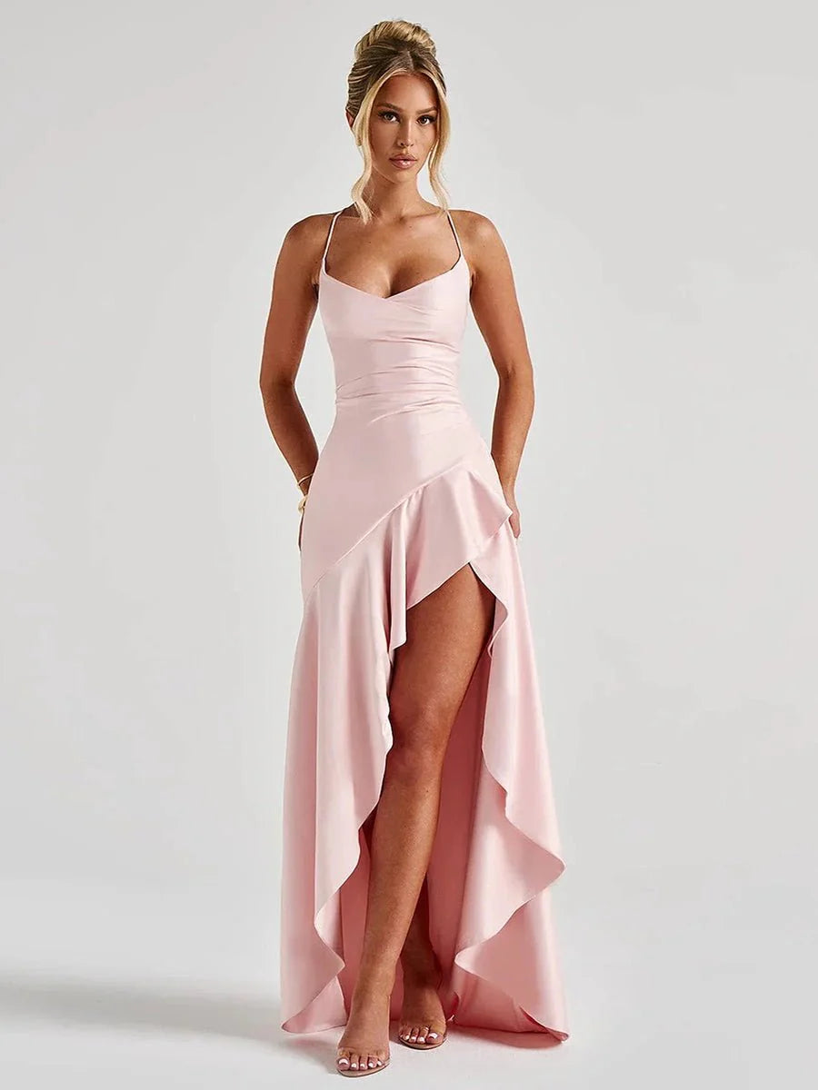 Bethany Backless Ruffles Irregular Dress Summer by Celidior