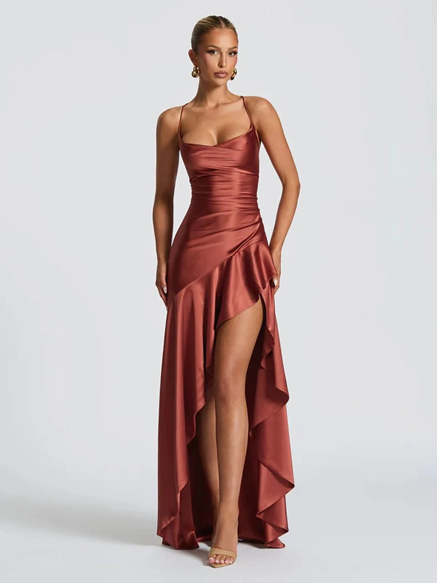 Bethany Backless Ruffles Irregular Dress Summer by Celidior