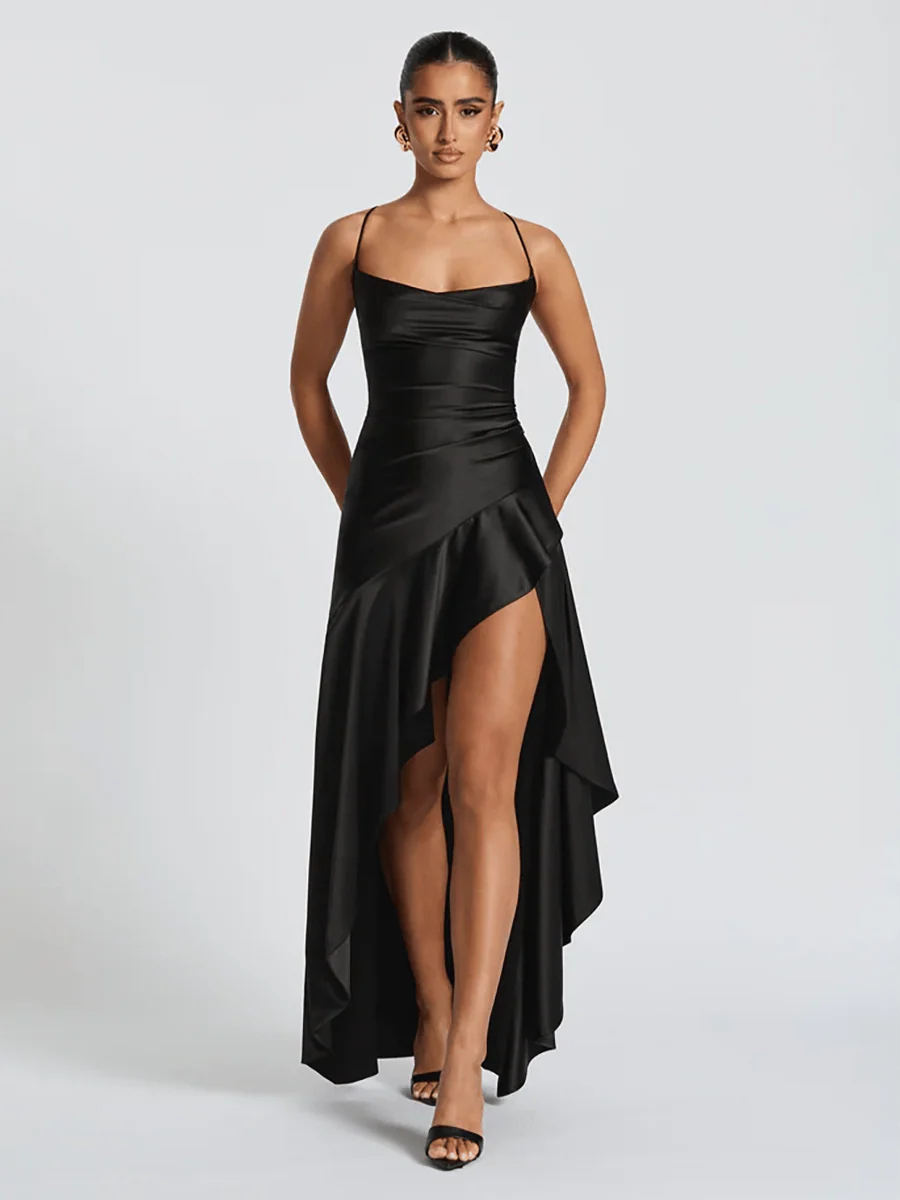 Bethany Backless Ruffles Irregular Dress Summer by Celidior