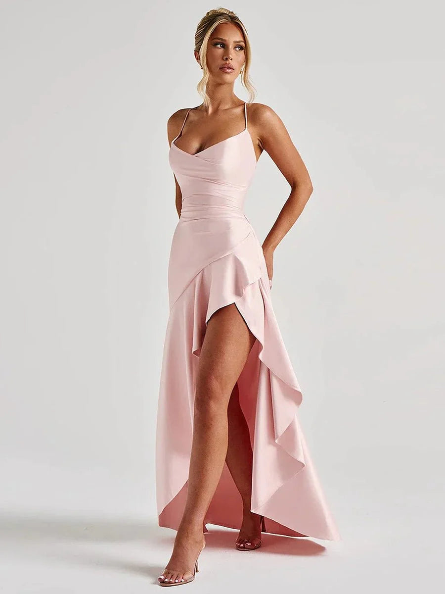 Bethany Backless Ruffles Irregular Dress Summer by Celidior