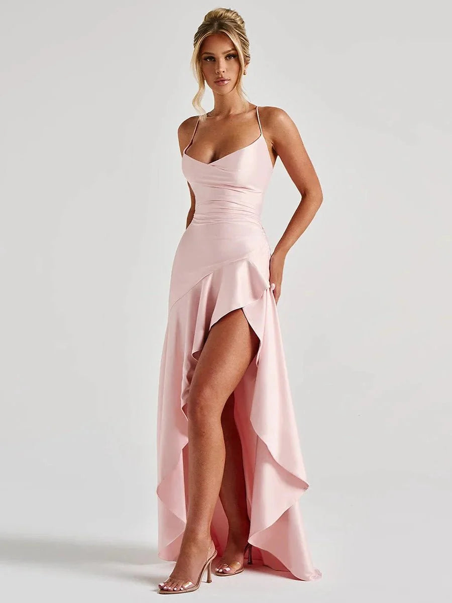 Bethany Backless Ruffles Irregular Dress Summer by Celidior