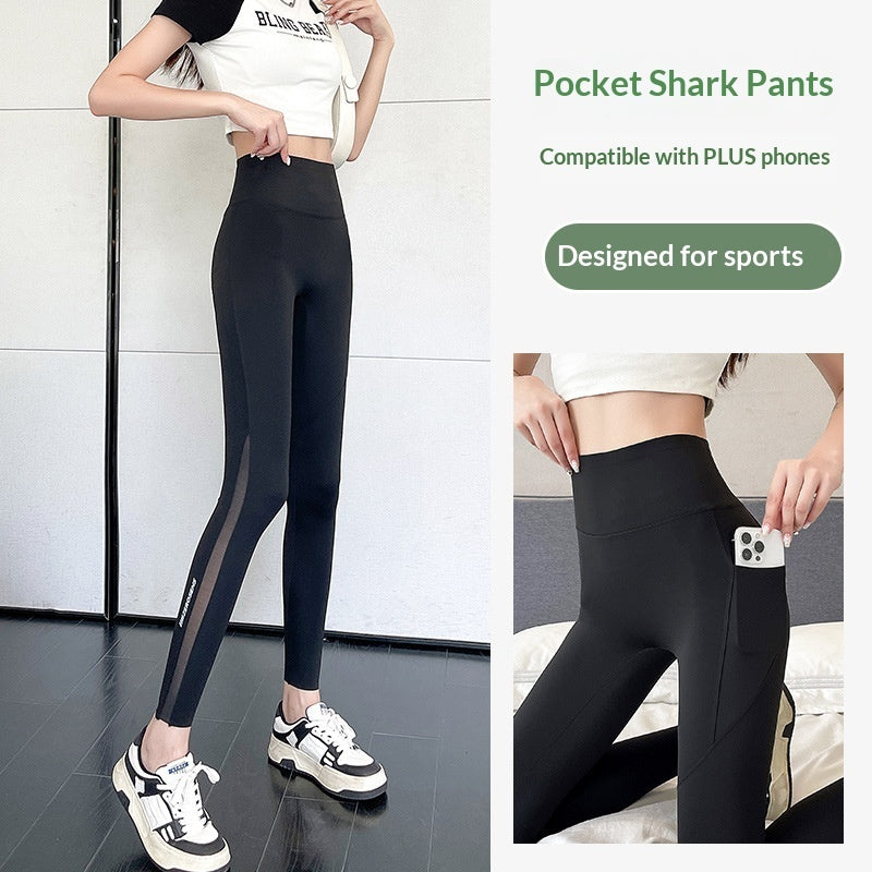 Women's Shapewear Tummy-Control Leggings – High-Stretch Cropped Nylon Pants by FitiqueFit