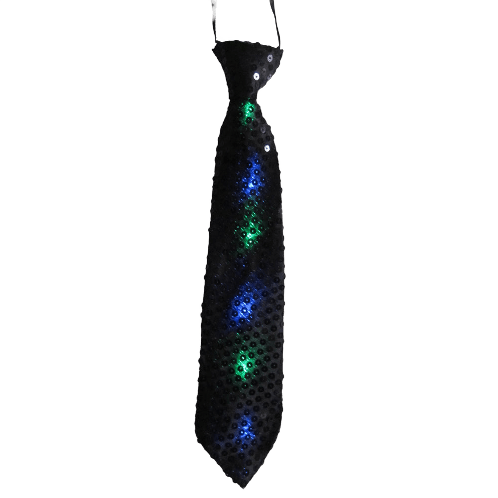 Black Tie with LED Flashing Lights by Dress Up America