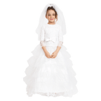 Bridal Dress with Wedding Veil - Kids by Dress Up America