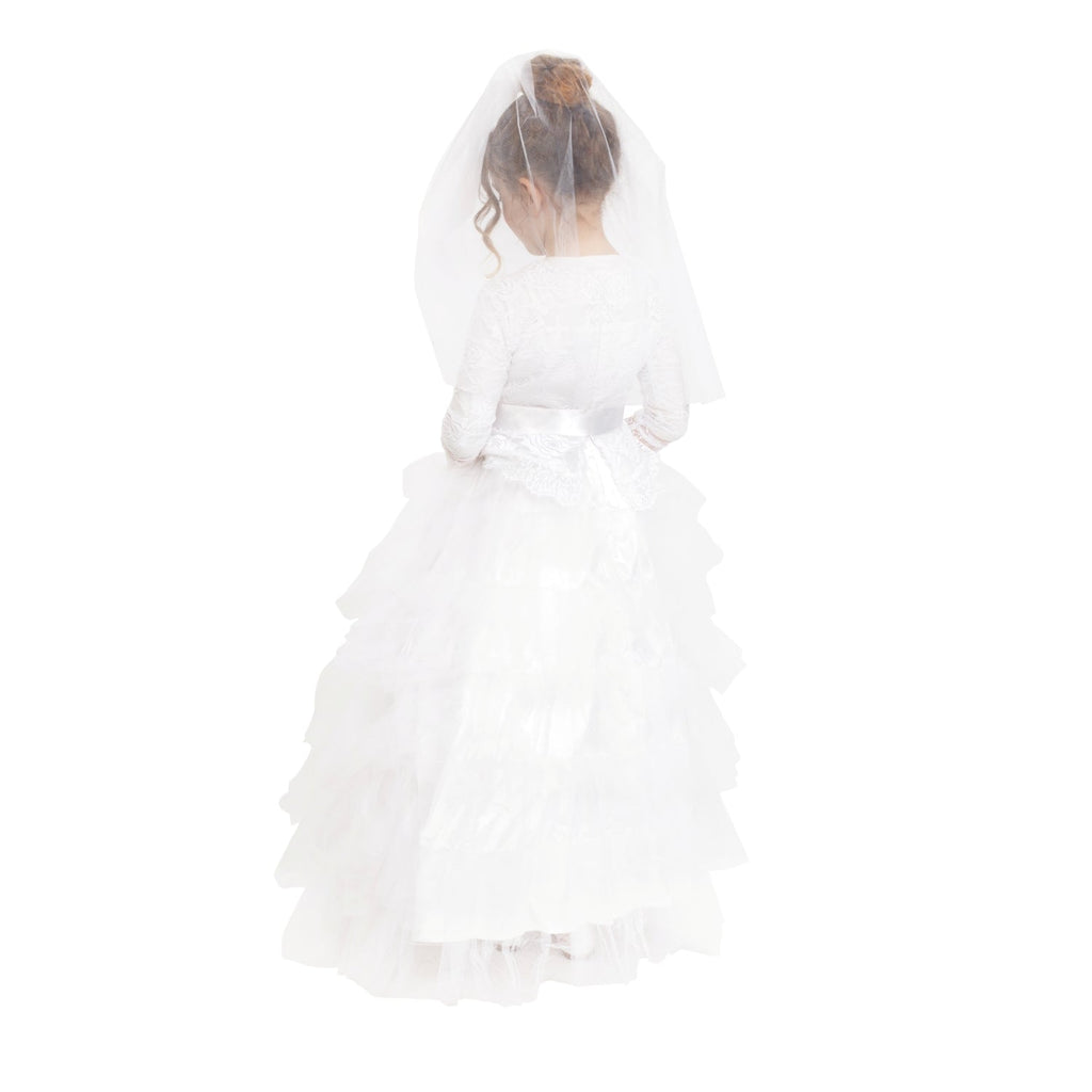Bridal Dress with Wedding Veil - Kids by Dress Up America