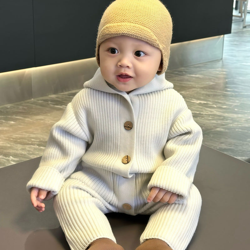 Baby Bodysuit Knitted Wool Warm Romper Long Crawling Suit Infant Clothes by Baby Joy