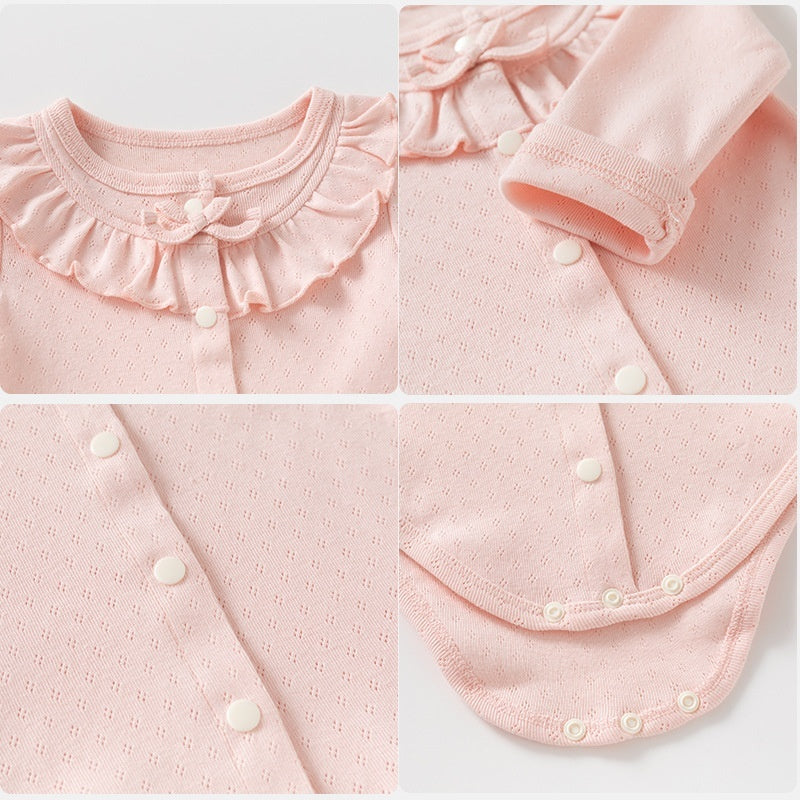 Baby Romper Sweet Jacquard Pure Cotton Crawling Suit Princess-style Clothing by Baby Joy