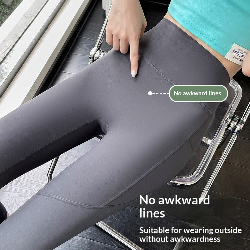 Women's Shapewear Tummy-Control Leggings – High-Stretch Cropped Nylon Pants by FitiqueFit