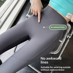Women's Shapewear Tummy-Control Leggings – High-Stretch Cropped Nylon Pants by FitiqueFit