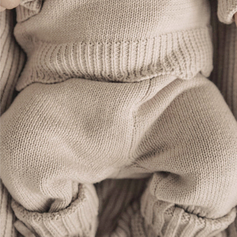 Baby Ruffle-Trim Sweater Cardigan Outfit Pants Headband 3-Piece Set by Baby Joy