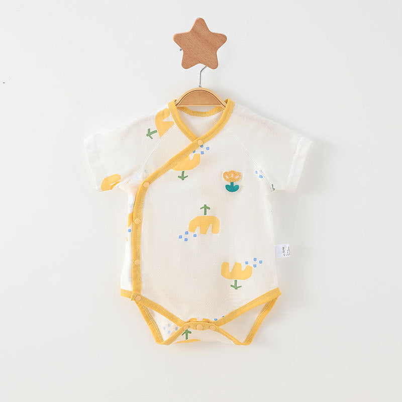 Simple Cartoon Print Summer Baby Rompers Girls Clothing by Baby Joy