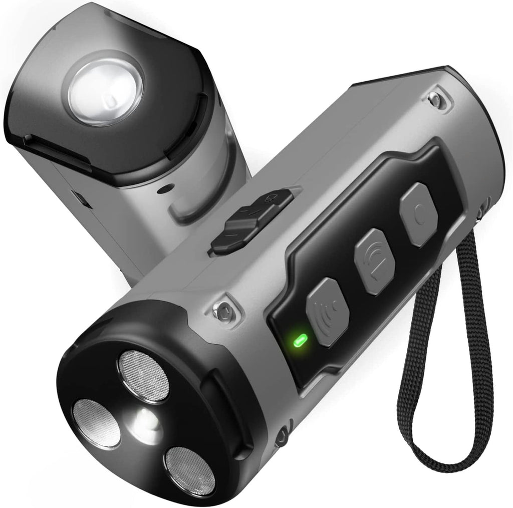 Dog Drive Ultrasonic Three-head Bark Plug Torch Dog Drive Artifact Anti Dog Bark Deterrent Device With LED Flashlight by My Store