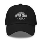 Embroidered Adjustable Baseball Cap - Life is Good Inspirational Hat by inQue.Style