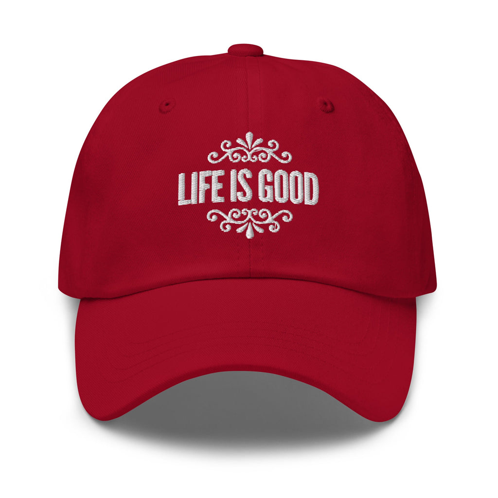 Embroidered Adjustable Baseball Cap - Life is Good Inspirational Hat by inQue.Style