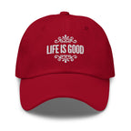Embroidered Adjustable Baseball Cap - Life is Good Inspirational Hat by inQue.Style