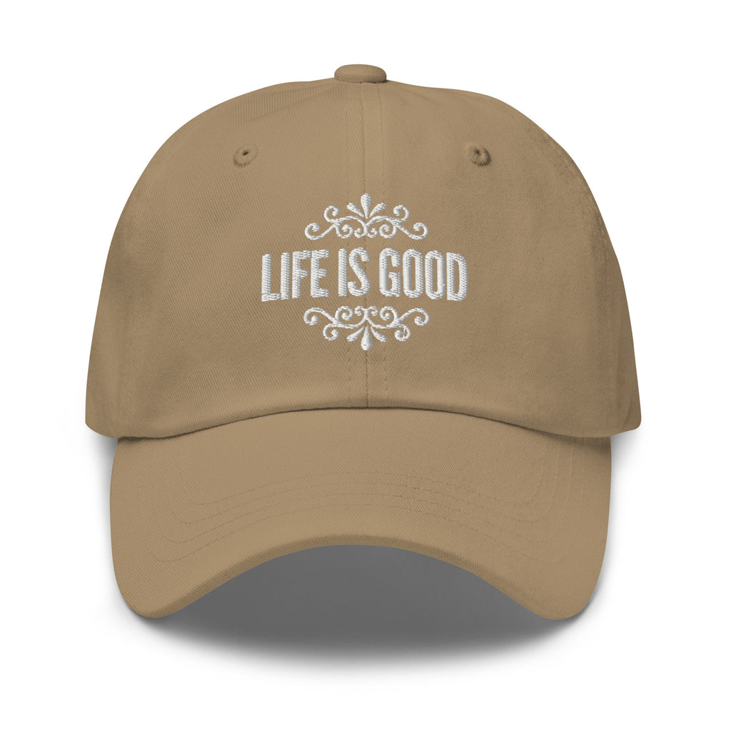 Embroidered Adjustable Baseball Cap - Life is Good Inspirational Hat by inQue.Style