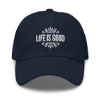 Embroidered Adjustable Baseball Cap - Life is Good Inspirational Hat by inQue.Style