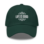Embroidered Adjustable Baseball Cap - Life is Good Inspirational Hat by inQue.Style
