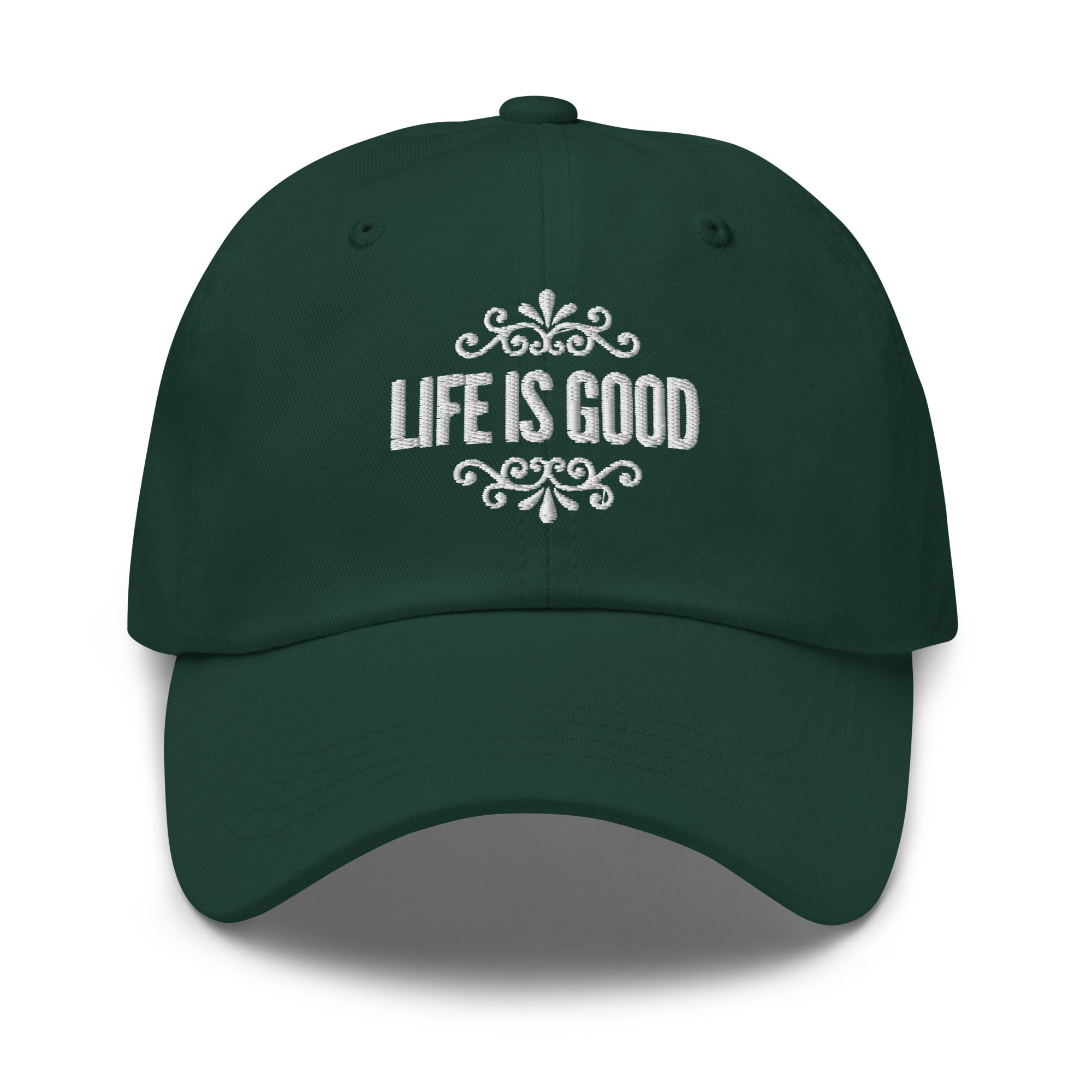 Embroidered Adjustable Baseball Cap - Life is Good Inspirational Hat by inQue.Style