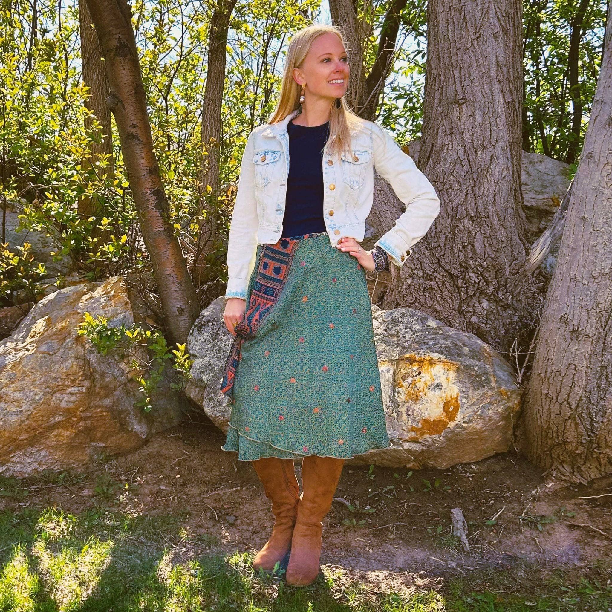The Original Sari Wrap Skirt by Darn Good Yarn