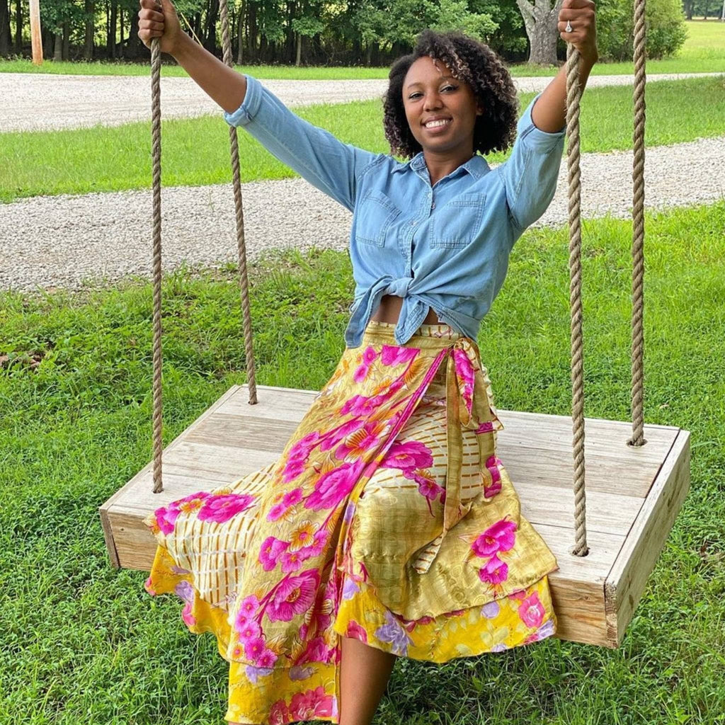 The Original Sari Wrap Skirt by Darn Good Yarn