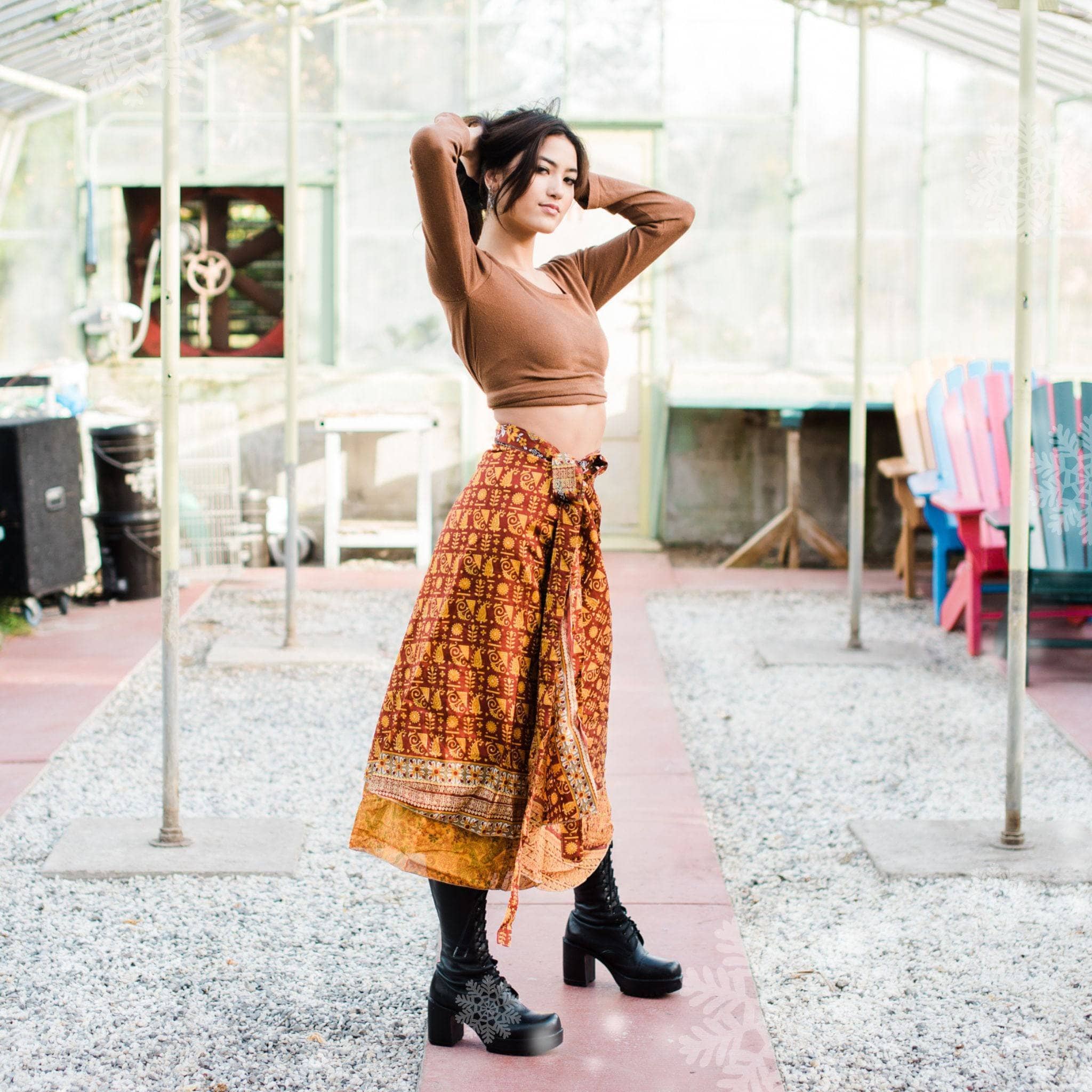 The Original Sari Wrap Skirt by Darn Good Yarn