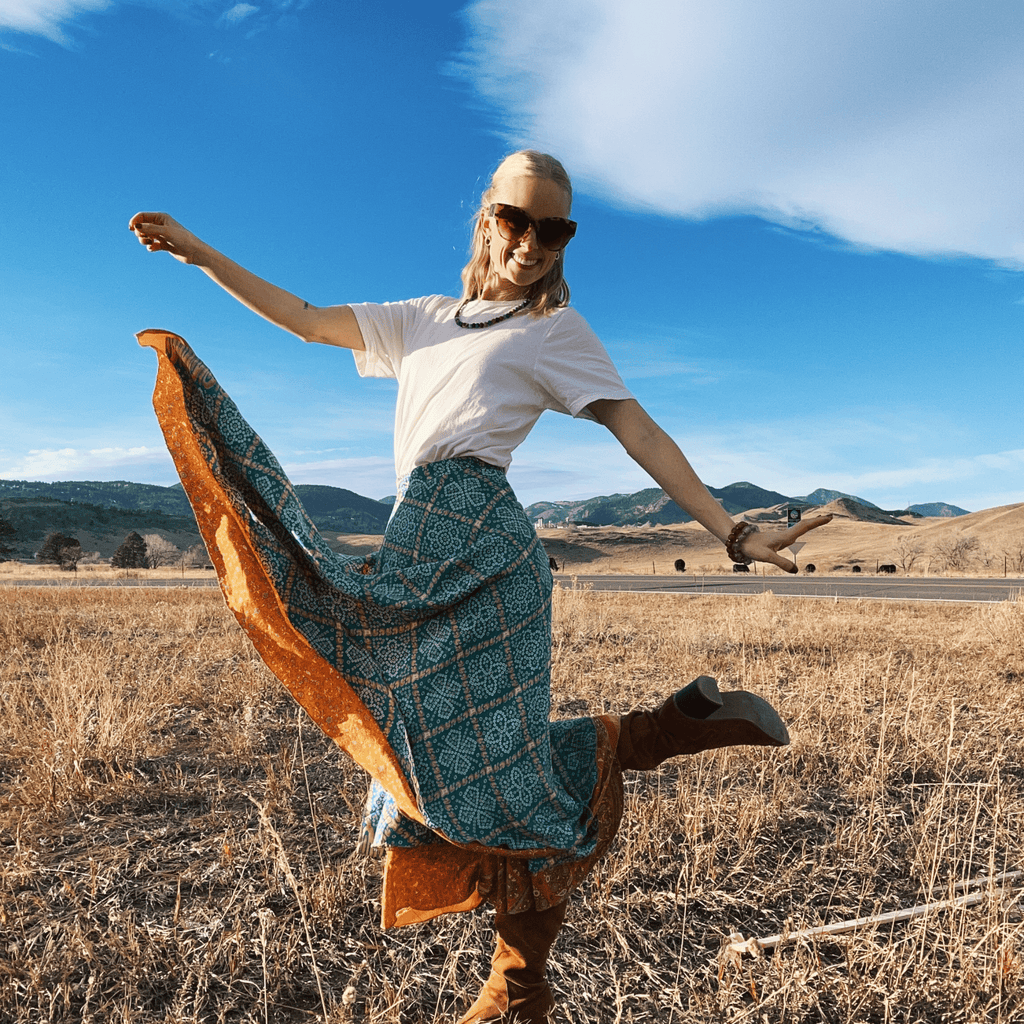 The Original Sari Wrap Skirt by Darn Good Yarn