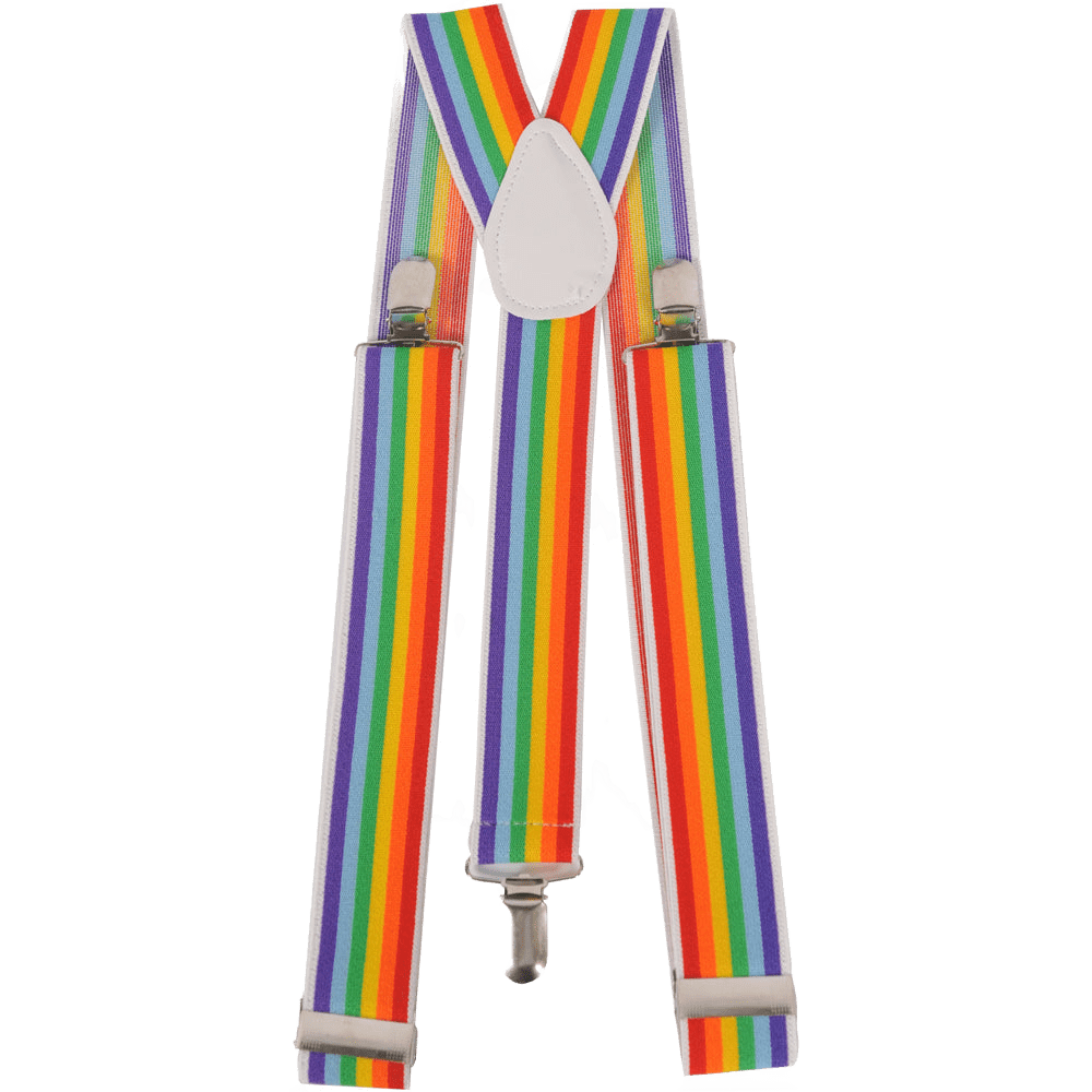 Colorful Striped Suspenders - Wide by Dress Up America