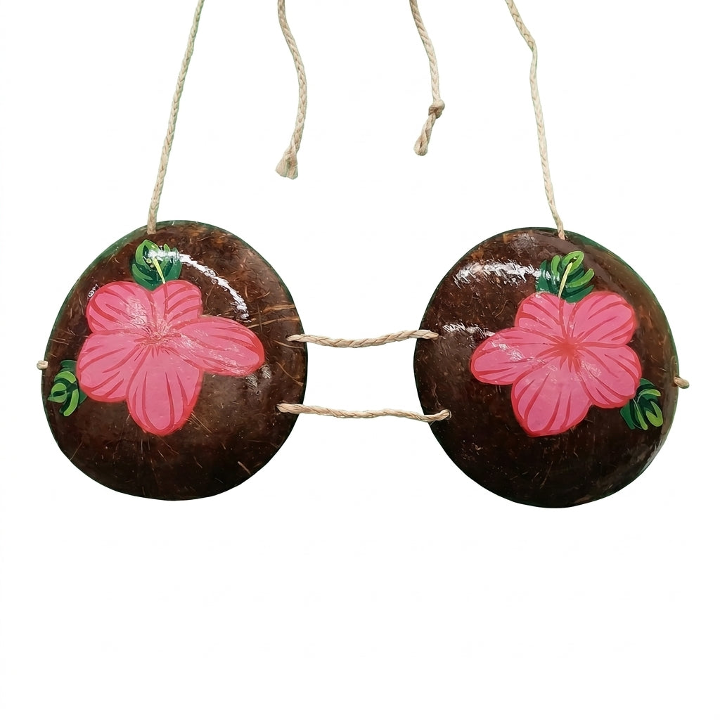 Hibiscus Flower Coconut Bra by 3wishes.com