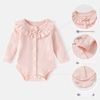 Baby Romper Sweet Jacquard Pure Cotton Crawling Suit Princess-style Clothing by Baby Joy