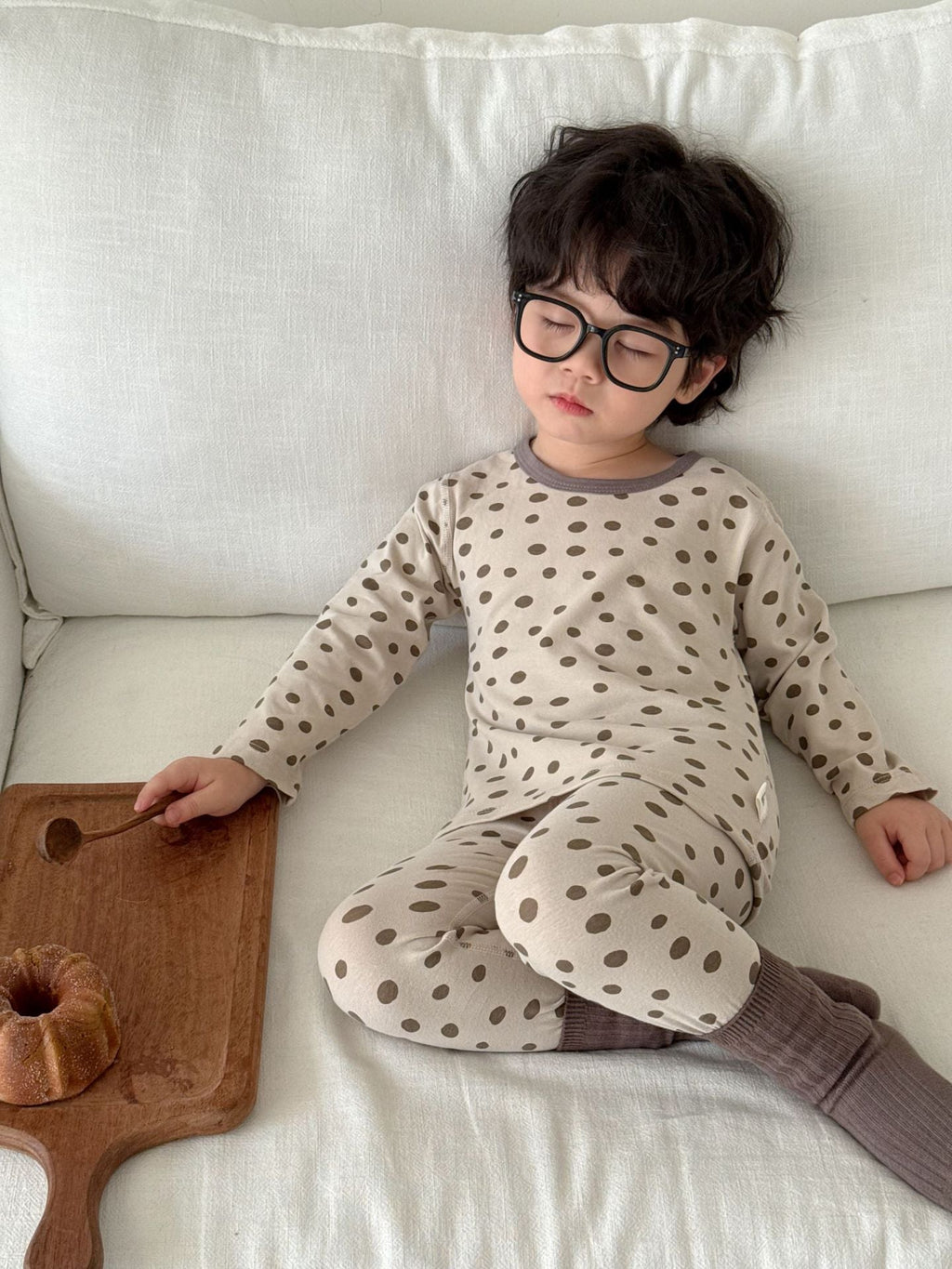 Boneless Pure Cotton Thermal Underwear Set For Boys And Girls Autumn Tops And Pants by Baby Joy