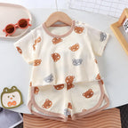 Children's Short-Sleeve Set Baby Summer T-Shirt Two-Piece Set by Baby Joy