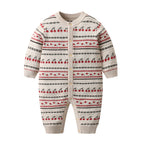 Knitted Jacquard Double-Layer Thickened Baby Romper For FallWinter by Baby Joy