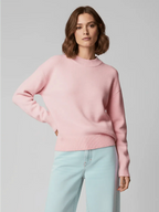 Deidra Crew Neck Pullover Sweater by Celidior