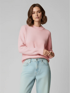 Deidra Crew Neck Pullover Sweater by Celidior