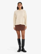 Deidra Crew Neck Pullover Sweater by Celidior