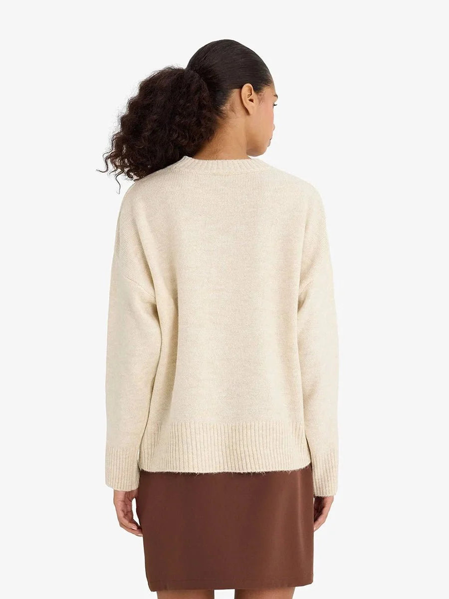 Deidra Crew Neck Pullover Sweater by Celidior