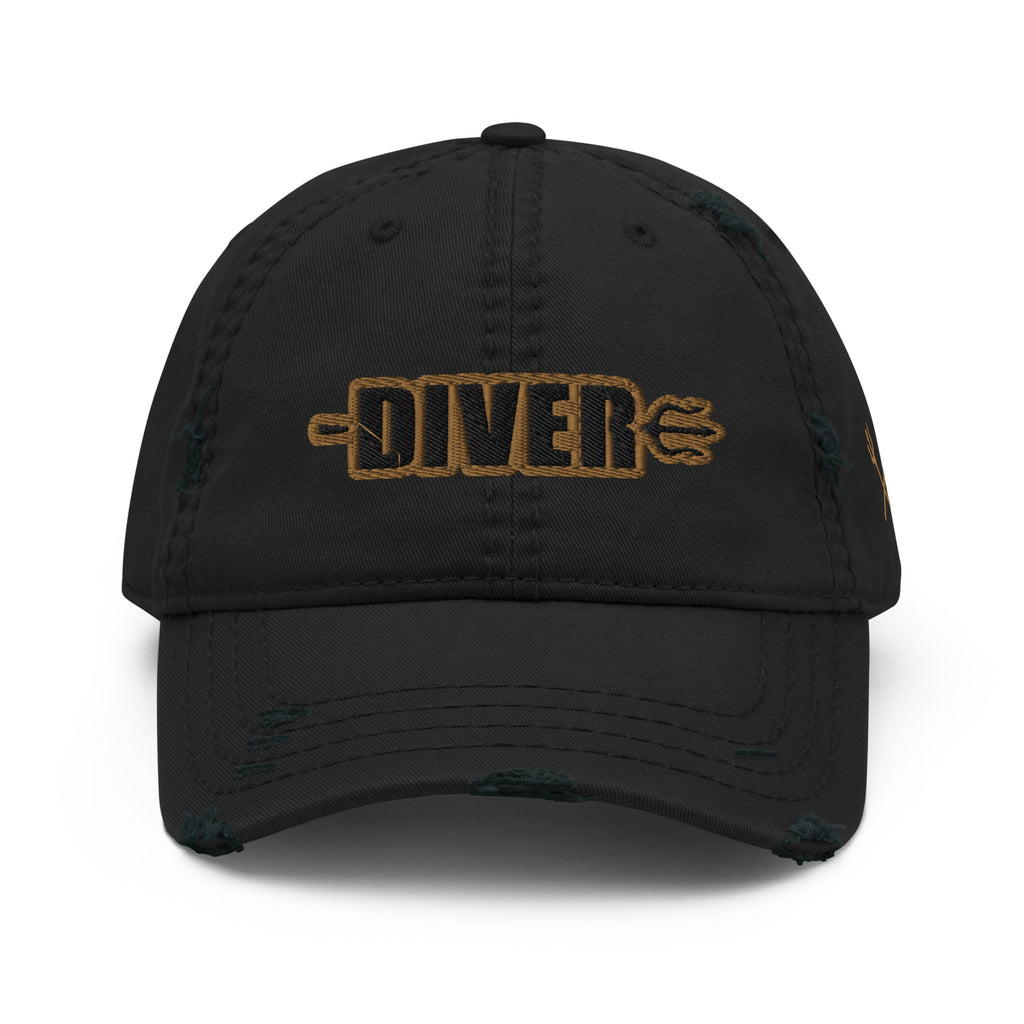 DIVER / STAY DEEP Distressed Dad Hat by DeepSea Locker