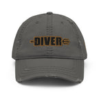 DIVER / STAY DEEP Distressed Dad Hat by DeepSea Locker
