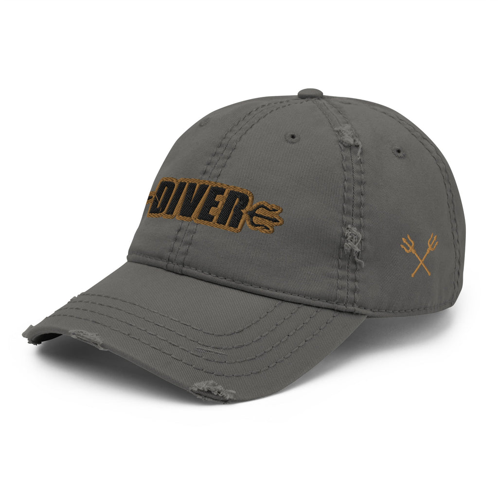 DIVER / STAY DEEP Distressed Dad Hat by DeepSea Locker