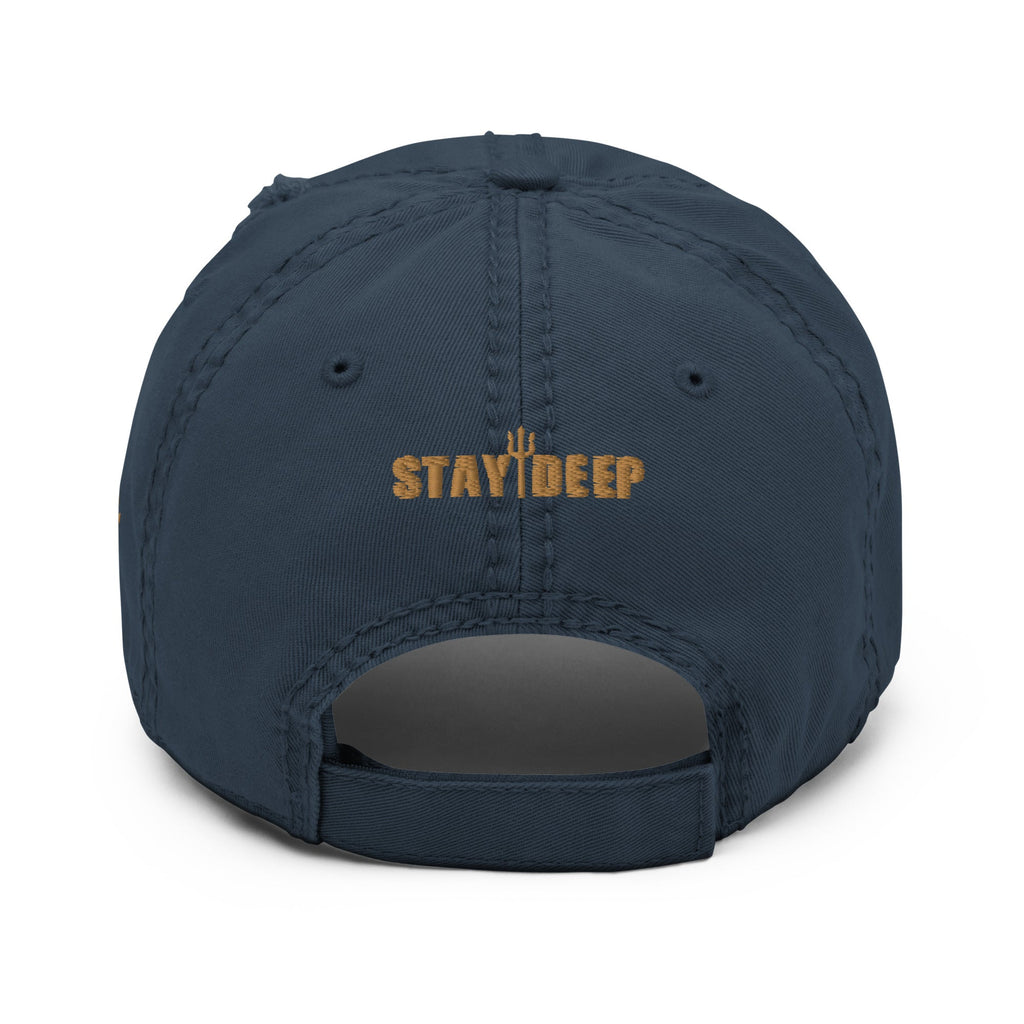 DIVER / STAY DEEP Distressed Dad Hat by DeepSea Locker