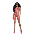 Dreamgirl Tiger Mesh Playsuit by Dreamgirl