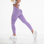 Snowflake Camouflage Seamless Yoga Pants – High Waisted Leggings by FitiqueFit