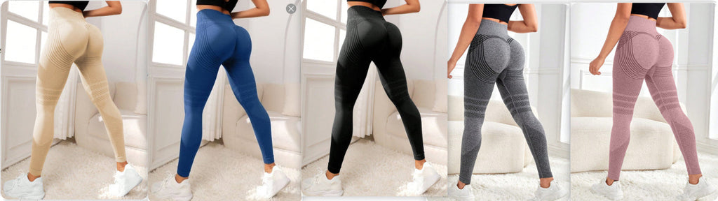 Hip-Lifting High-Waist Leggings for Women – Sculpting Stretch Sport Pants by FitiqueFit