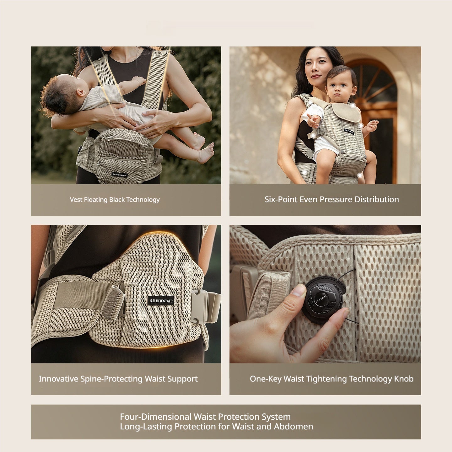 Lightweight And Breathable 3-in-1 Baby Carrier by Baby Joy