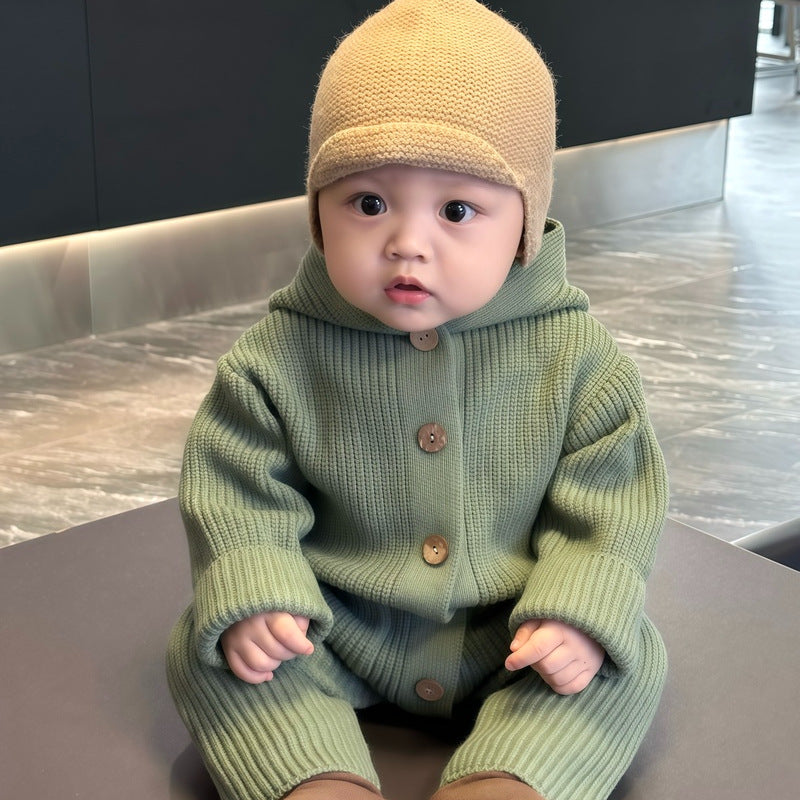 Baby Bodysuit Knitted Wool Warm Romper Long Crawling Suit Infant Clothes by Baby Joy