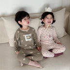 Boneless Pure Cotton Thermal Underwear Set For Boys And Girls Autumn Tops And Pants by Baby Joy
