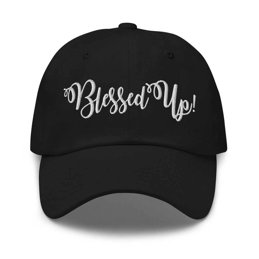 Embroidered Adjustable Baseball Cap - Blessed Up - F/b by inQue.Style