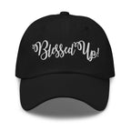 Embroidered Adjustable Baseball Cap - Blessed Up - F/b by inQue.Style